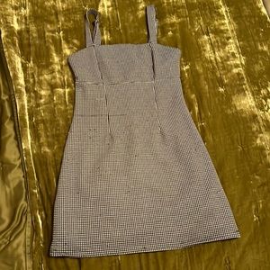 Black and white mini dress